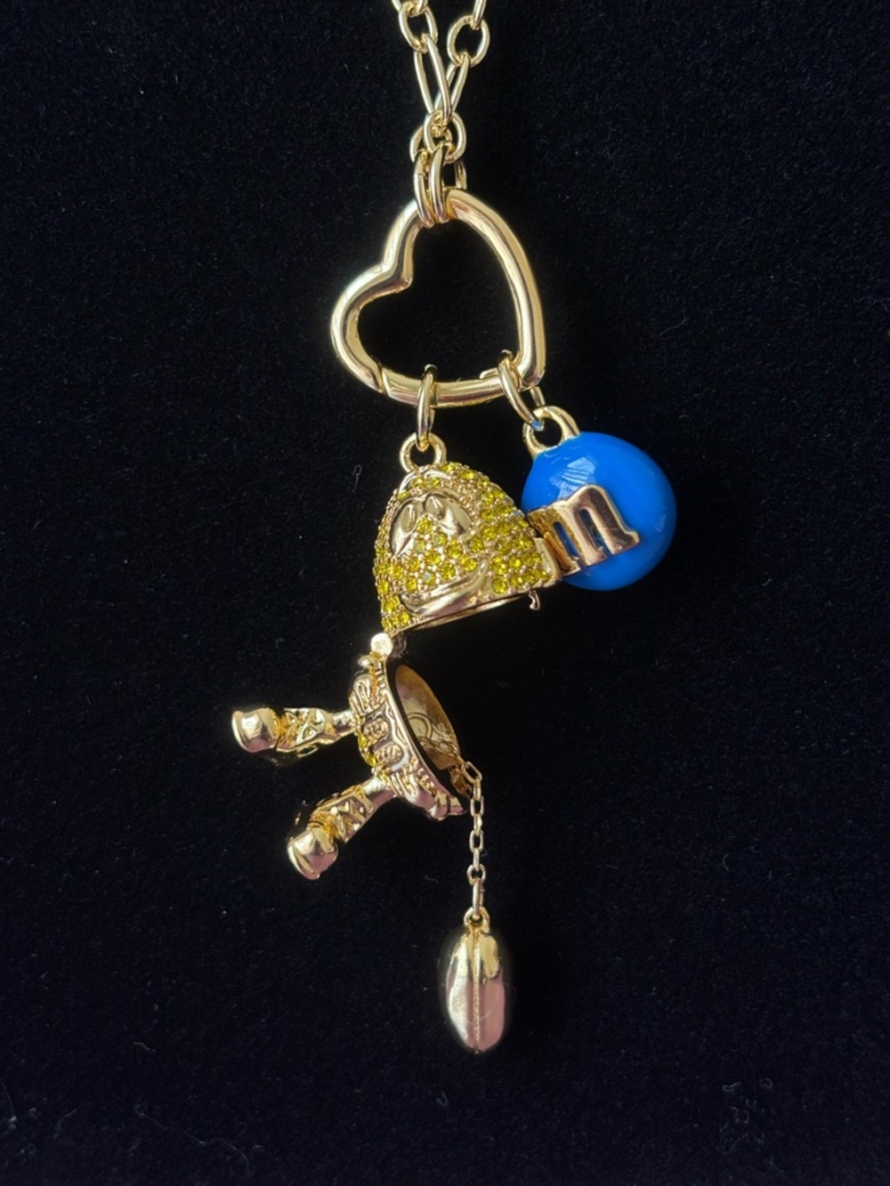The Kate Spade x M&M’s Statement Pendant Necklace 3D peanut RARE!! - Picture 2 of 5